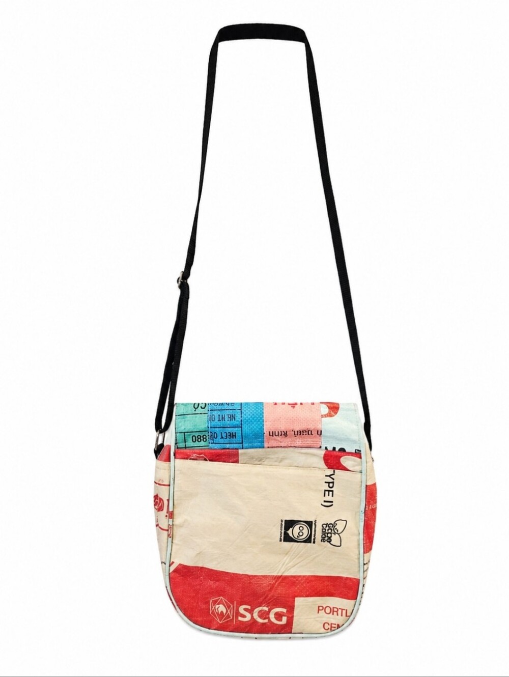 Cement6 Upcycled Recycled Cement Bag Crossbody Messenger Bag Fair Trade